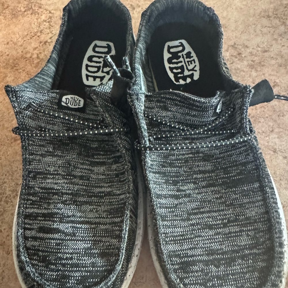 Hey Dude Charcoal and Light Gray Slip-On Shoes